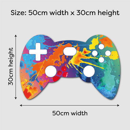 Gaming Controller Paint Splatter LED Backlit Wallpop