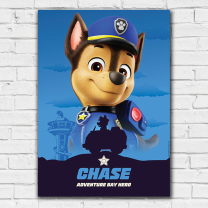 Paw Patrol Print - Chase Adventure Bay Hero Poster Wall Art