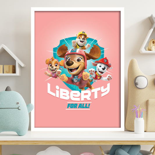 Paw Patrol Print - Liberty For All Poster Wall Art