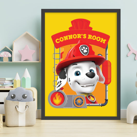 Paw Patrol Print - Marshall Graphic Personalised Poster Wall Art