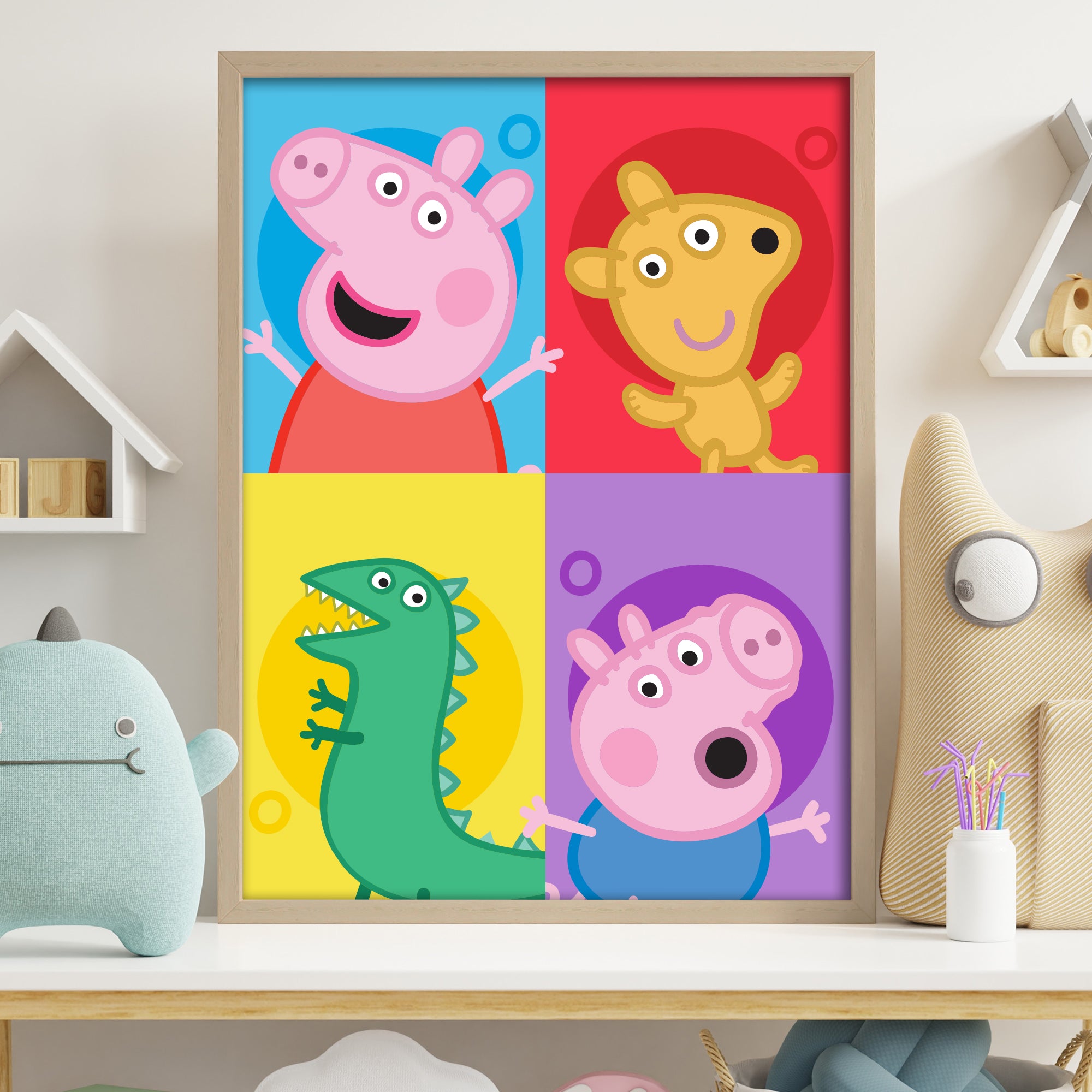 Peppa Pig Print Peppa Colour Blocks Poster Wall Art