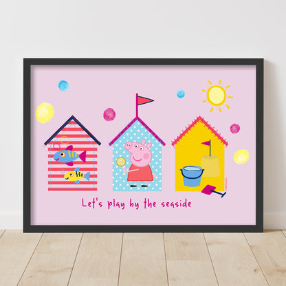 Peppa Pig Print - Peppa Let's Play By The Seaside Poster Wall Art