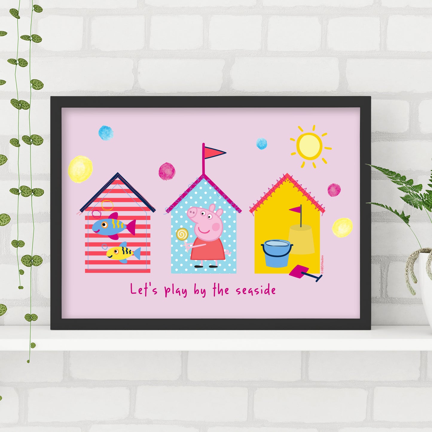 Peppa Pig Print - Peppa Let's Play By The Seaside Poster Wall Art