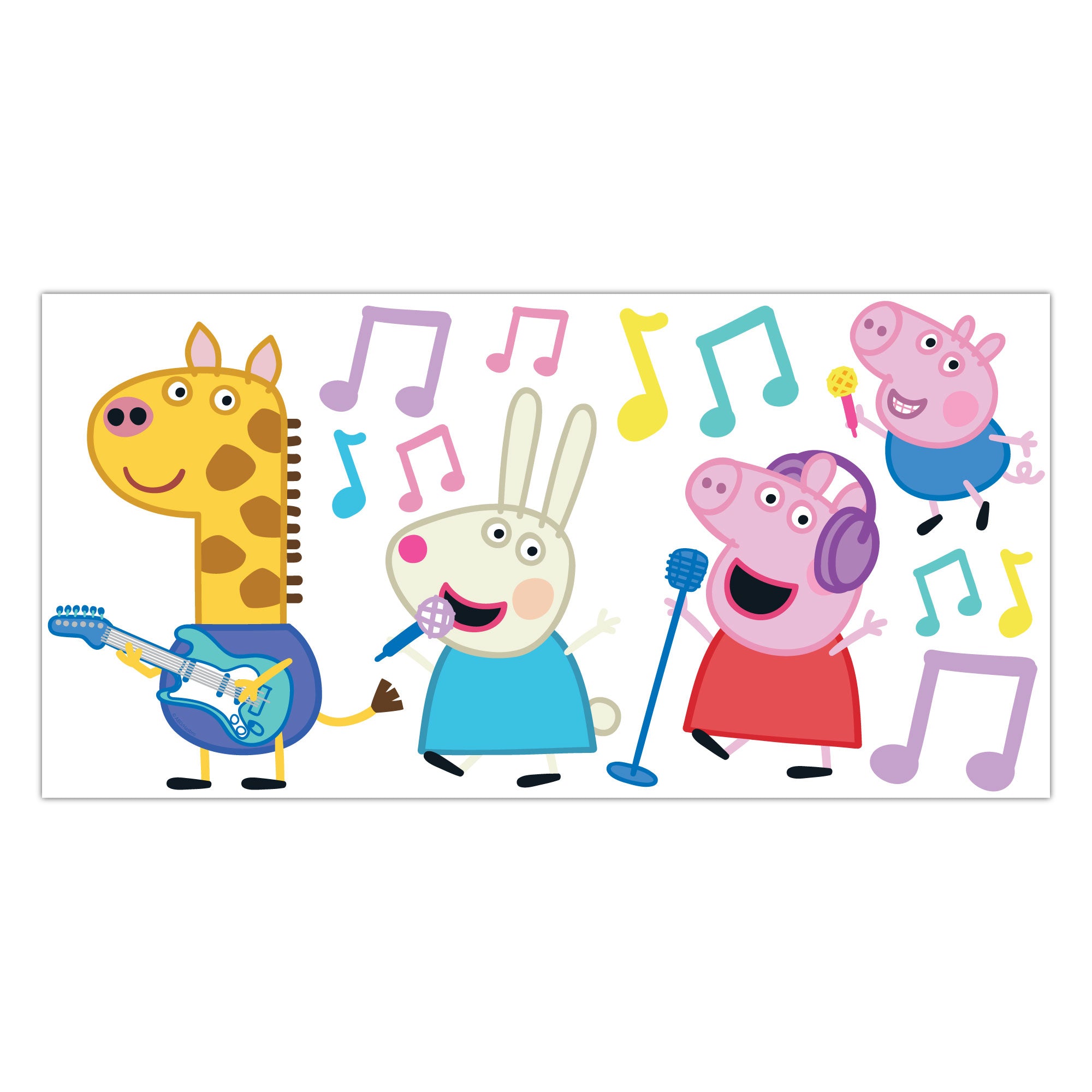 Peppa Pig Wall Sticker Peppa Pig and Friends Playing Music Set Wall www.themed