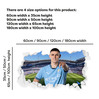 Manchester City Football Club - Phil Foden 24/25 Broken Wall Sticker