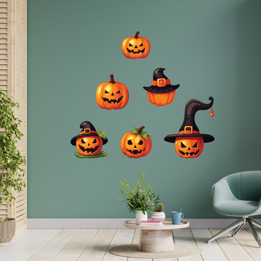 Halloween Wall Sticker - Pumpkins Decal Wall Art