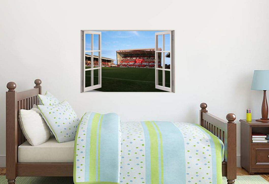 Aberdeen Football Club - Pittodrie Stadium Stand 2 Window View Wall Sticker