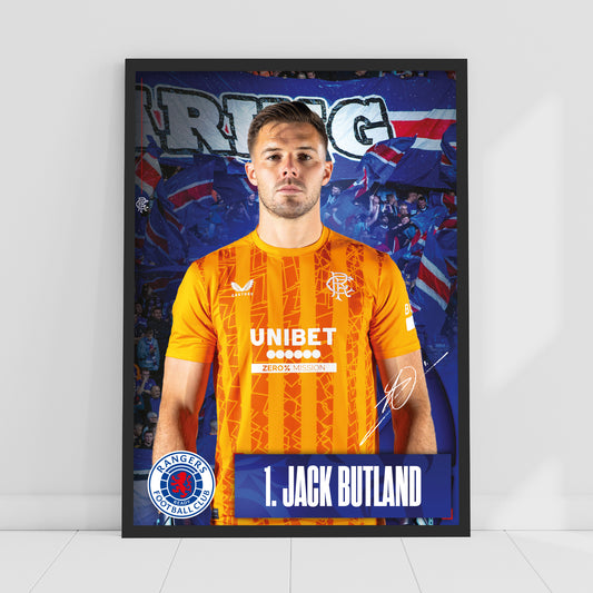 Rangers Football Club Jack Butland 24/25 Player Print Football Art