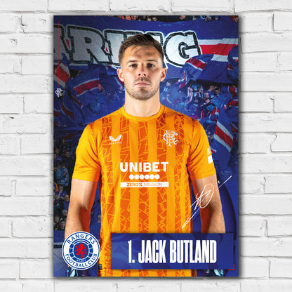 Rangers Football Club Jack Butland 24/25 Player Print Football Art