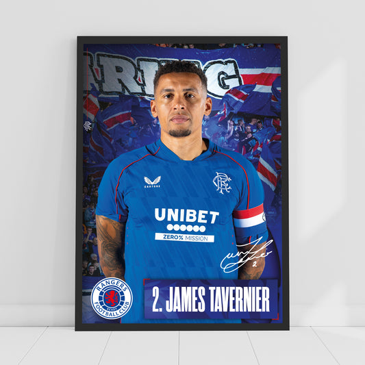 Rangers Football Club James Tavernier 24/25 Player Print Football Art