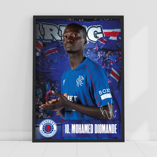 Rangers Football Club Mohamed Diomande 24/25 Player Print Football Art