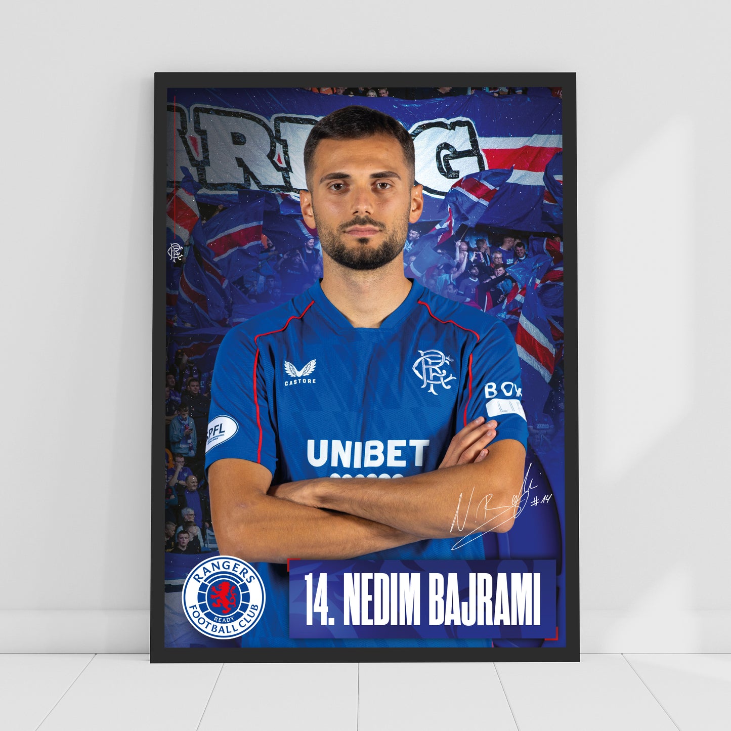 Rangers Football Club Nedim Bajrami 24/25 Player Print Football Art