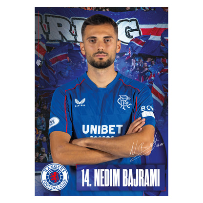 Rangers Football Club Nedim Bajrami 24/25 Player Print Football Art