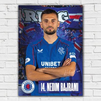 Rangers Football Club Nedim Bajrami 24/25 Player Print Football Art