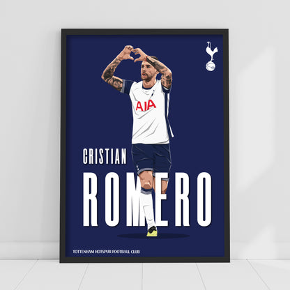 Tottenham Hotspur Print - Romero Illustration 24-25 Poster Wall Art