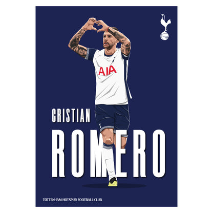 Tottenham Hotspur Print - Romero Illustration 24-25 Poster Wall Art