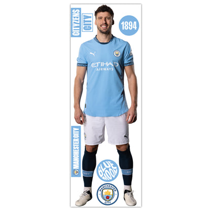 Manchester City FC - Ruben Dias 24/25 Player Decal + Bonus Wall Sticker Set