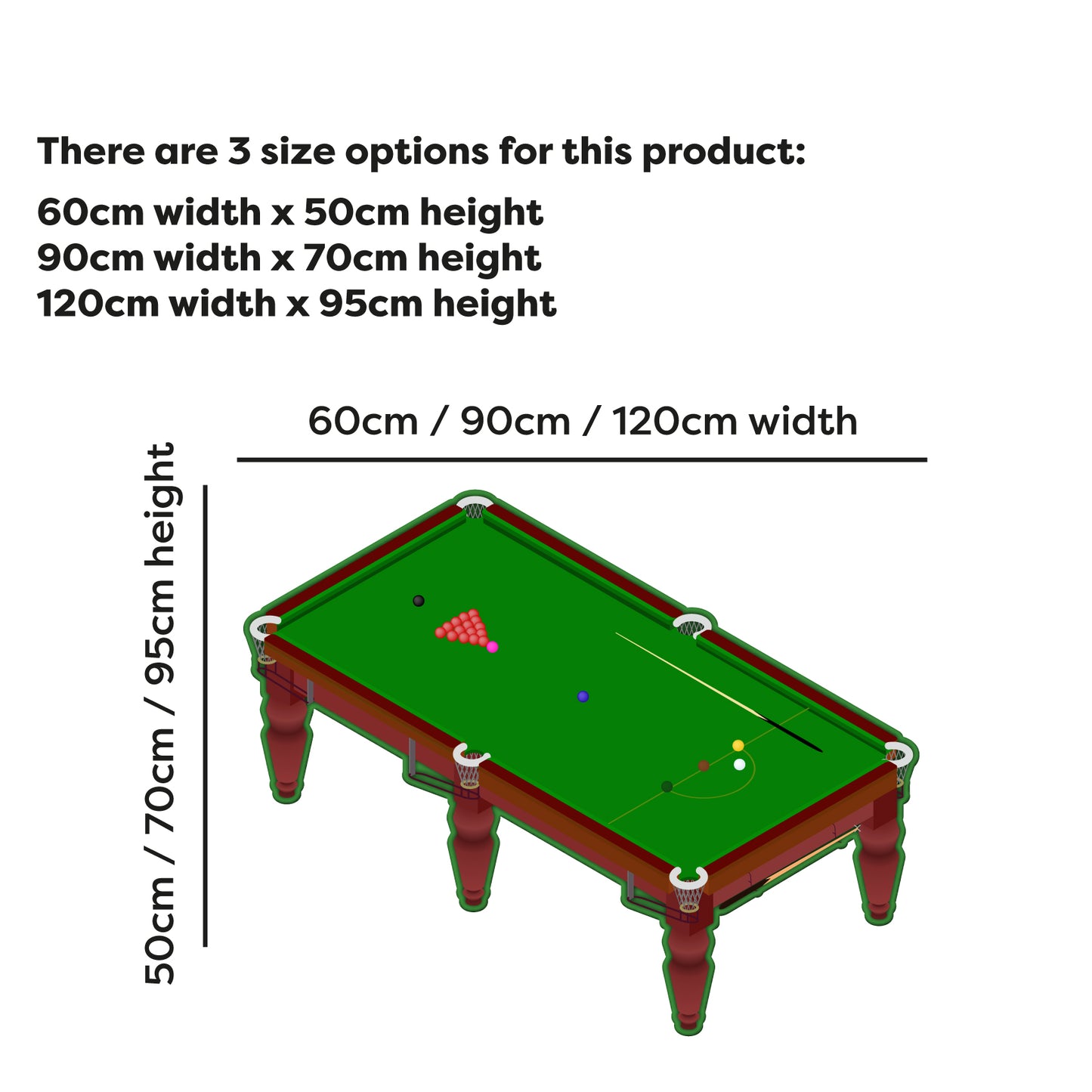 Snooker Wall Sticker - Snooker Table Decal Wall Art