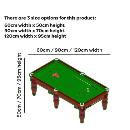 Snooker Wall Sticker - Snooker Table Decal Wall Art