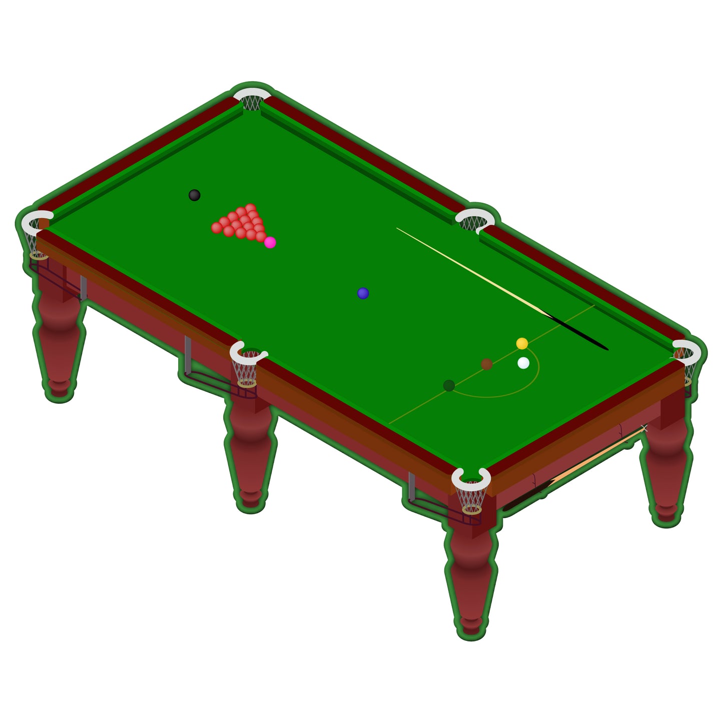 Snooker Wall Sticker - Snooker Table Decal Wall Art