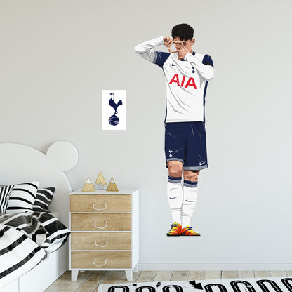 Tottenham Hotspur FC - Son 24-25 Illustration Wall Sticker