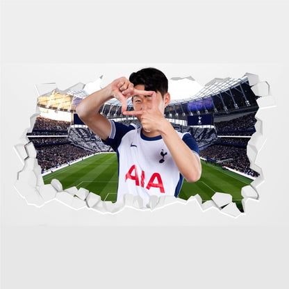 Tottenham Hotspur FC - Son Heung-min 24-25 Broken Wall Sticker + Spurs Decals