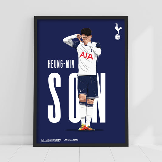 Tottenham Hotspur Print - Heung-Min Son Illustration 24-25 Poster Wall Art