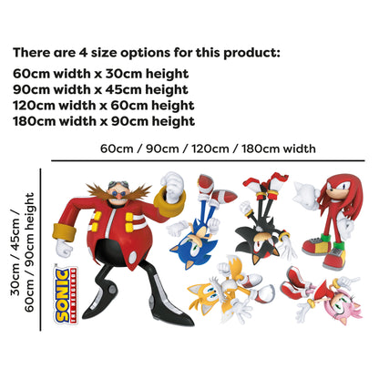 Sonic The Hedgehog Wall Sticker - Sonic 6 Character Set Wall Art