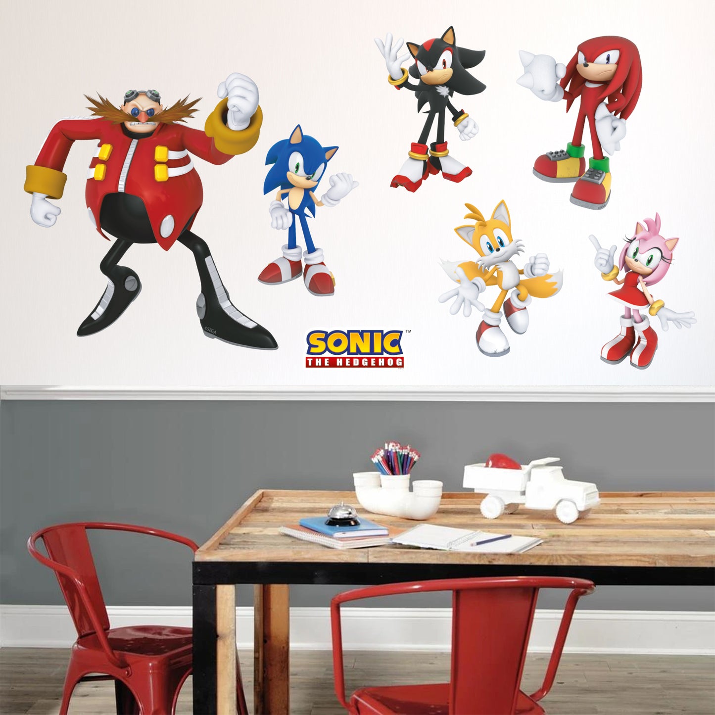 Sonic The Hedgehog Wall Sticker - Sonic 6 Character Set Wall Art