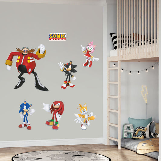 Sonic The Hedgehog Wall Sticker - Sonic 6 Character Set Wall Art