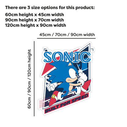 Sonic The Hedgehog Wall Sticker - Sonic Built For Speed Wall Art