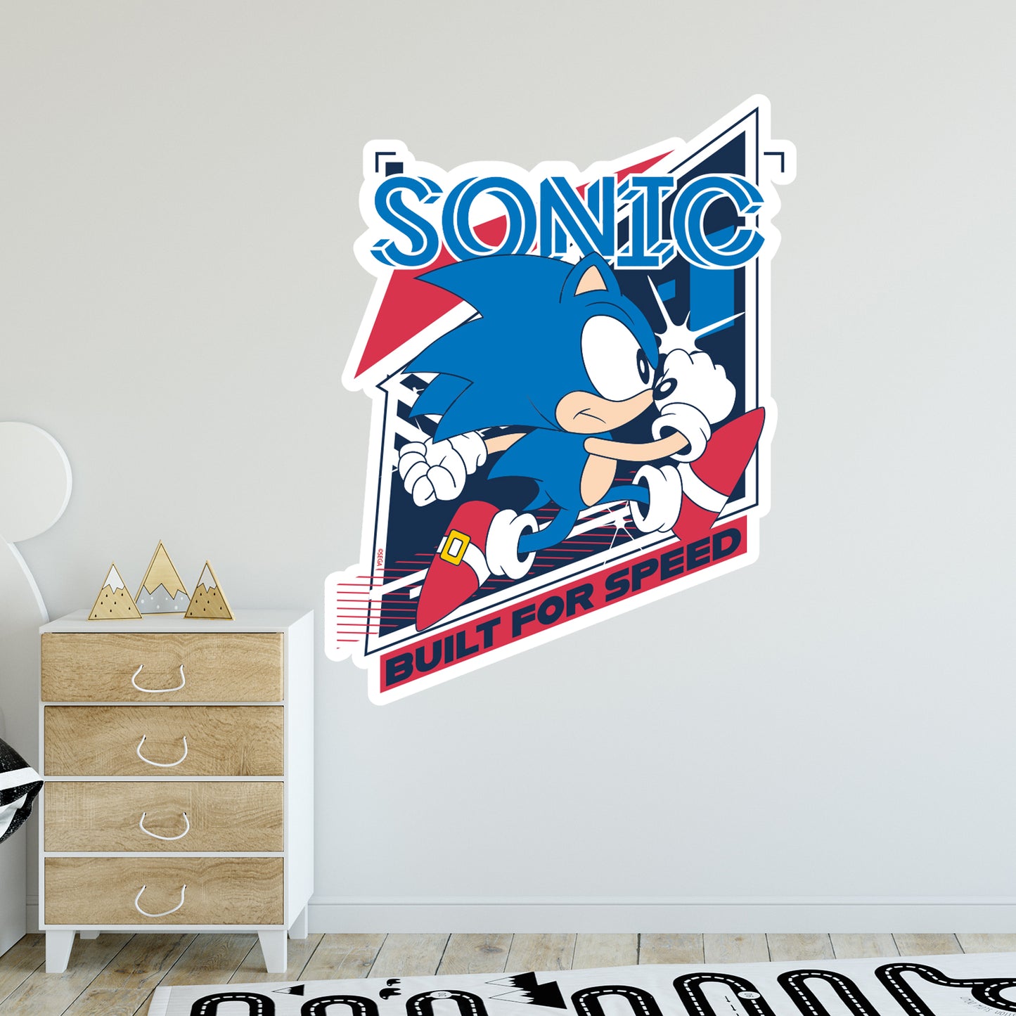 Sonic The Hedgehog Wall Sticker - Sonic Built For Speed Wall Art