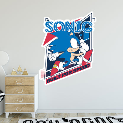 Sonic The Hedgehog Wall Sticker - Sonic Built For Speed Wall Art