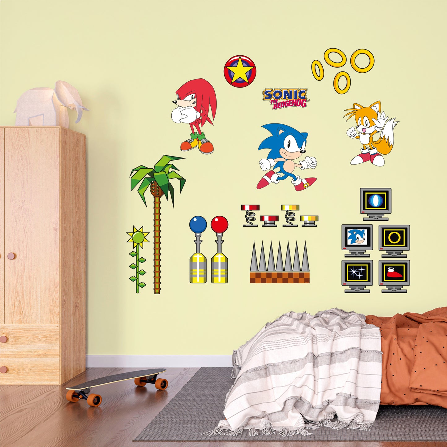 Sonic The Hedgehog Wall Sticker - Sonic Classic Set Wall Art