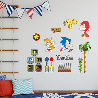 Sonic The Hedgehog Wall Sticker - Sonic Classic Set Wall Art