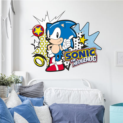 Sonic The Hedgehog Wall Sticker - Sonic Comic Pop Wall Art