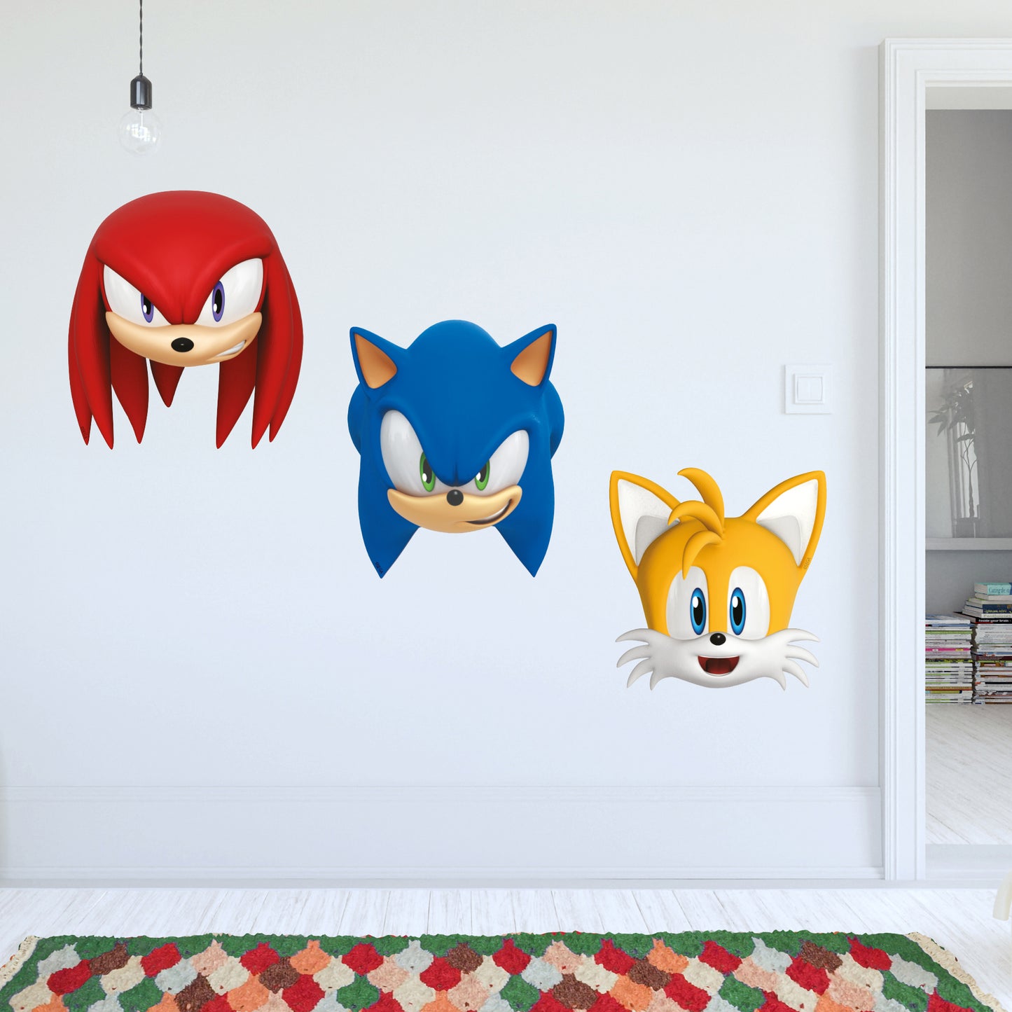 Sonic The Hedgehog Wall Sticker - Sonic Knuckles and Tails Heads Wall Art