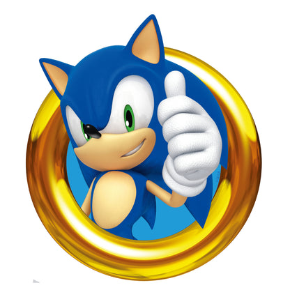 Sonic The Hedgehog Wall Sticker - Sonic in Gold-Ring Thumbs Up Wall Art