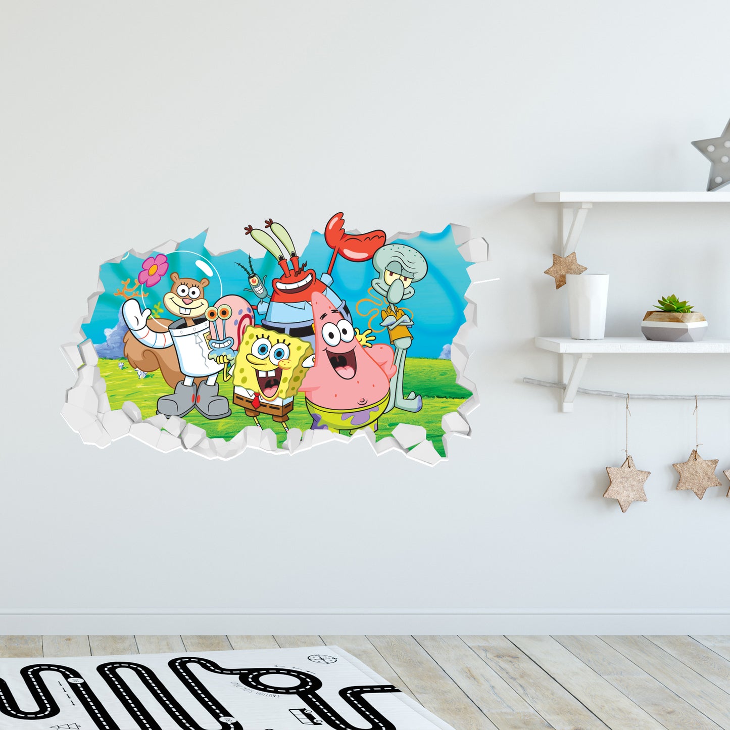 SpongeBob Wall Sticker - Group Broken Wall Art