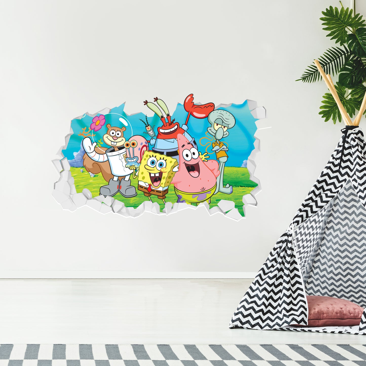 SpongeBob Wall Sticker - Group Broken Wall Art