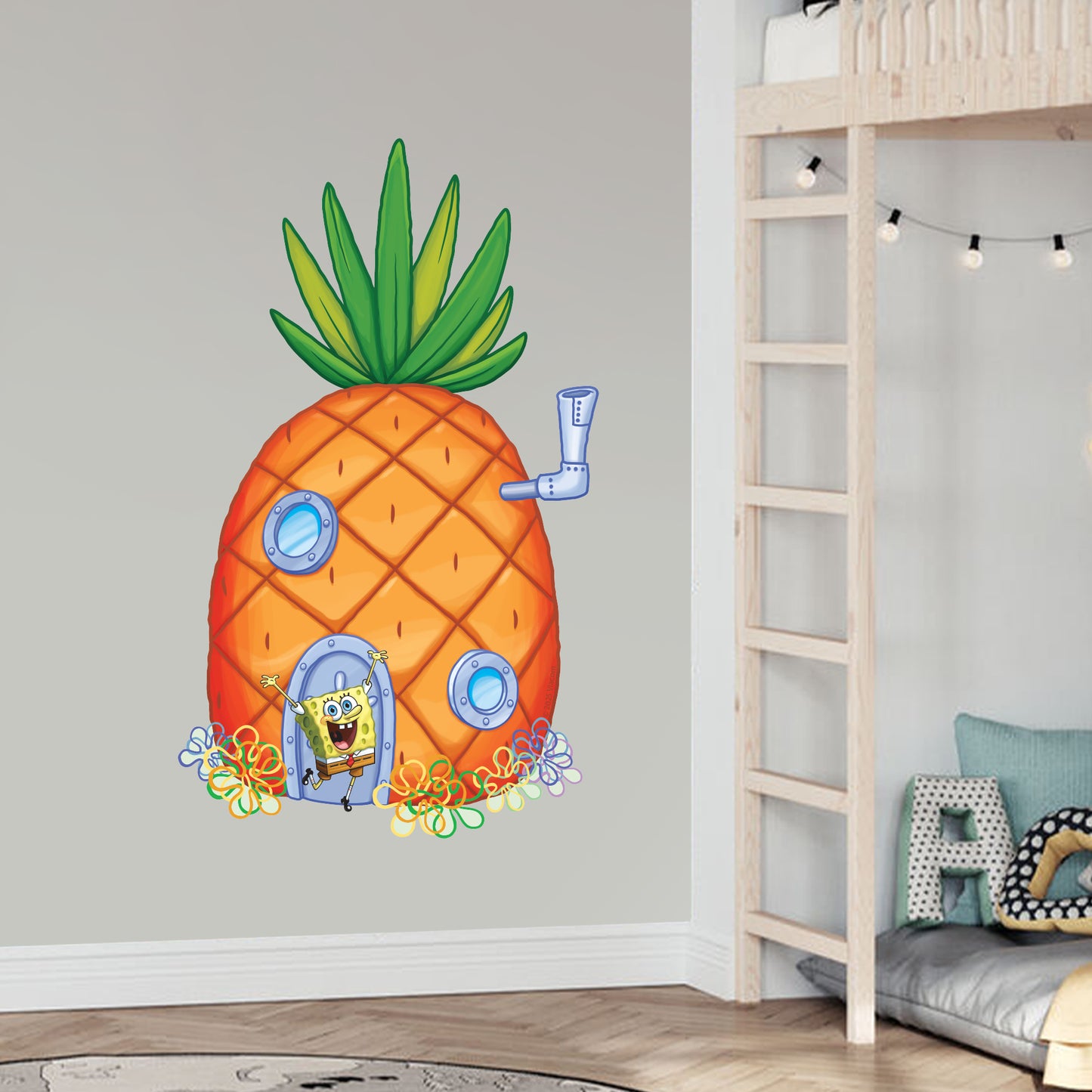 SpongeBob Wall Sticker - SpongeBob Outside His House Decal Wall Art