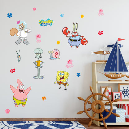 SpongeBob Wall Sticker - 7 Character Set Decal Wall Art