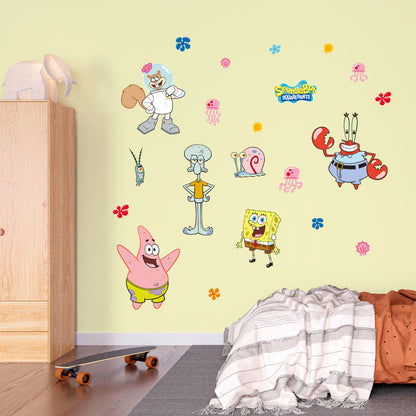 SpongeBob Wall Sticker - 7 Character Set Decal Wall Art