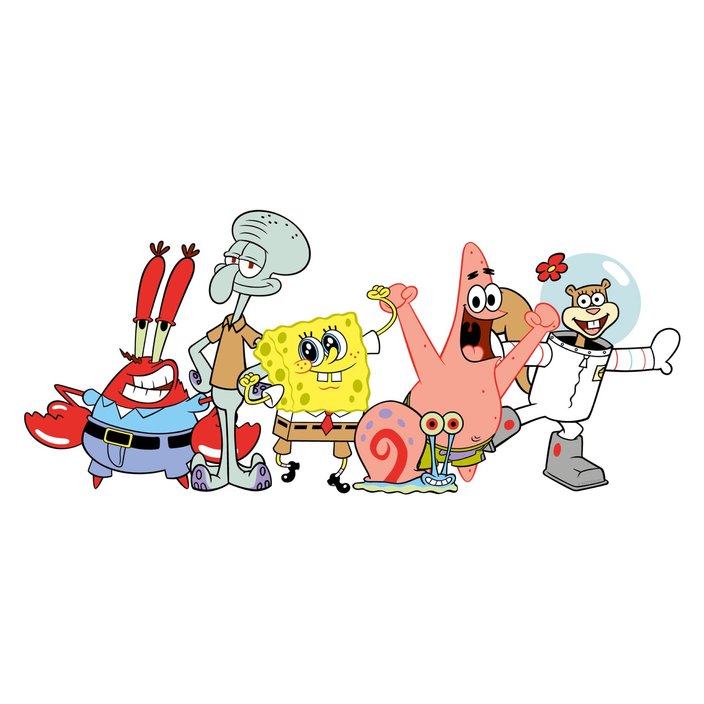 SpongeBob Wall Sticker - Group Smiling Decal Wall Art