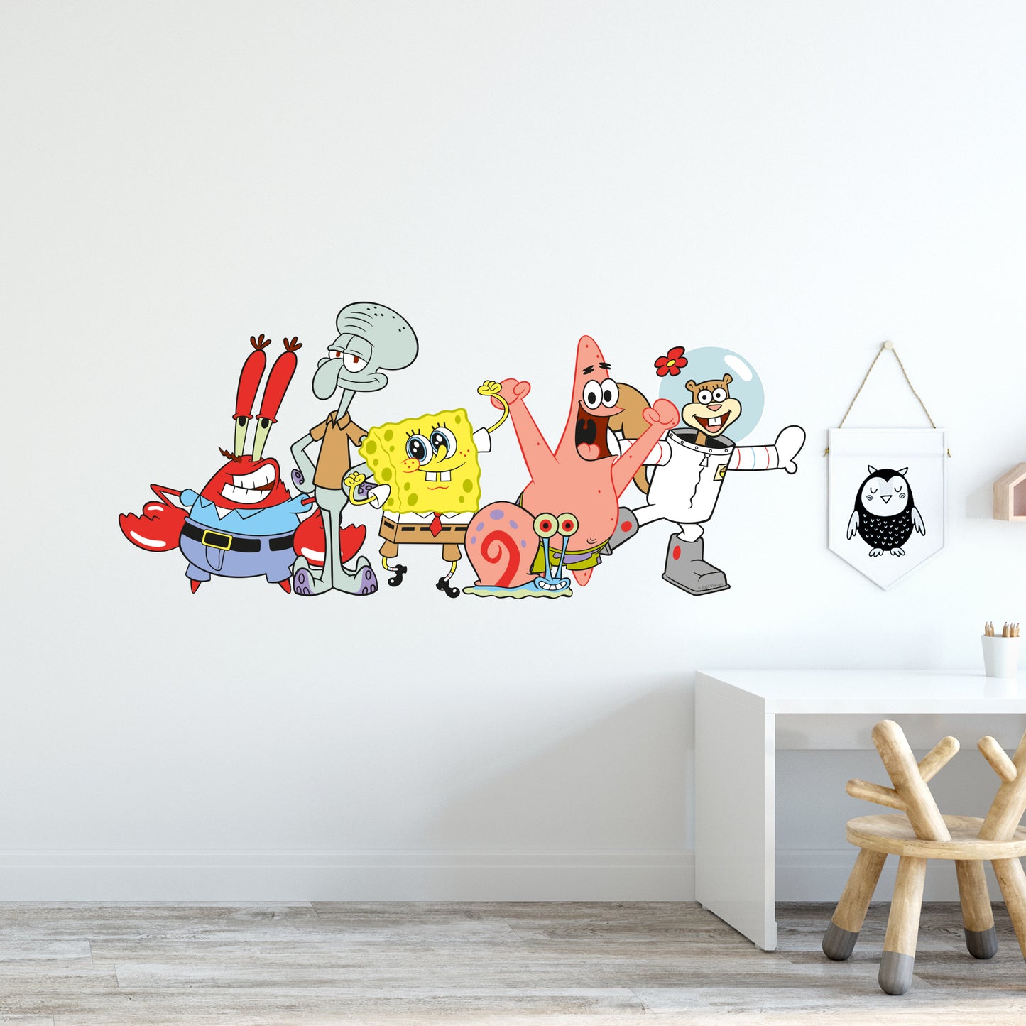 SpongeBob Wall Sticker - Group Smiling Decal Wall Art