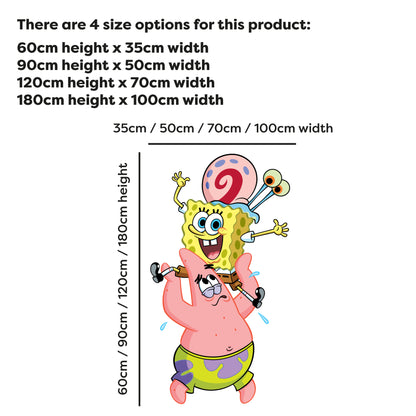 SpongeBob Wall Sticker - SpongeBob, Patrick and Gary Stack Decal Wall Art