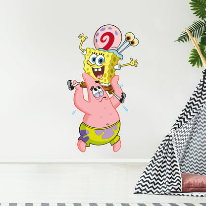 SpongeBob Wall Sticker - SpongeBob, Patrick and Gary Stack Decal Wall Art