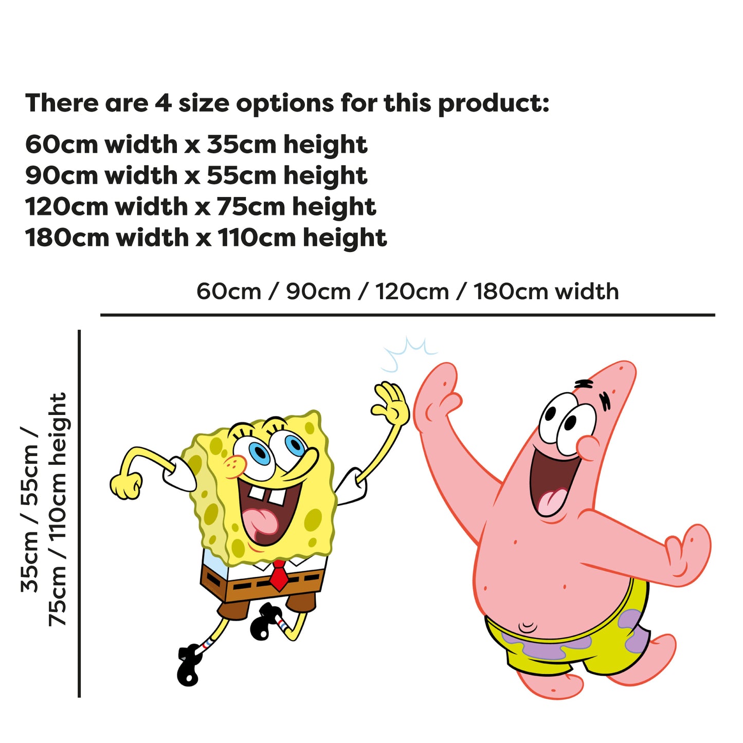 SpongeBob Wall Sticker - SpongeBob and Patrick High Five Decal Wall Art