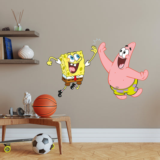 SpongeBob Wall Sticker - SpongeBob and Patrick High Five Decal Wall Art