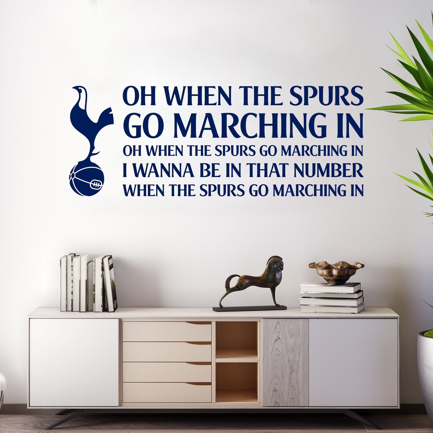 Tottenham Hotspur Football Club - 'Spurs Go Marching In' Song Wall Sticker Vinyl